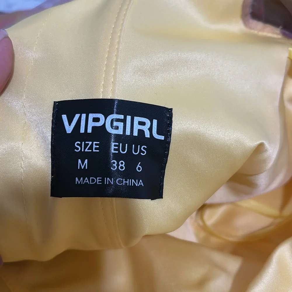 VIP GIRL WOMEN GOLD ASYMMETRICAL ONE SHOULDER GOWN SZ 6 - Picture 13 of 15